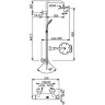 Душевая система IDEAL STANDARD IDEALRAIN ECO SL для душа Ø200/80 мм, 1/3 режима B1098AA